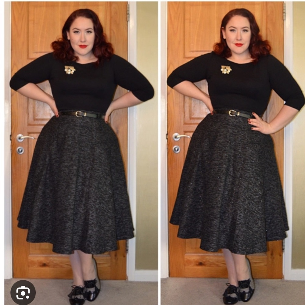 Rosie Sparkle Tweed Skirt by Collectif Clothing
